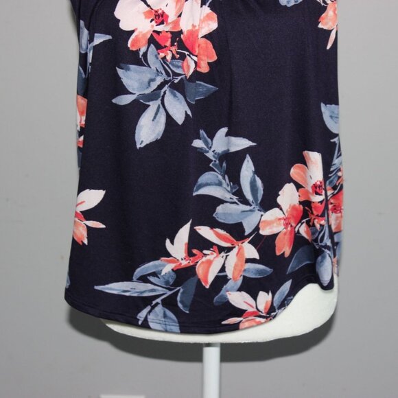 Linea Donatella Light Weight Floral Tank Top-Blue-Size Small-NWT - Picture 3 of 9